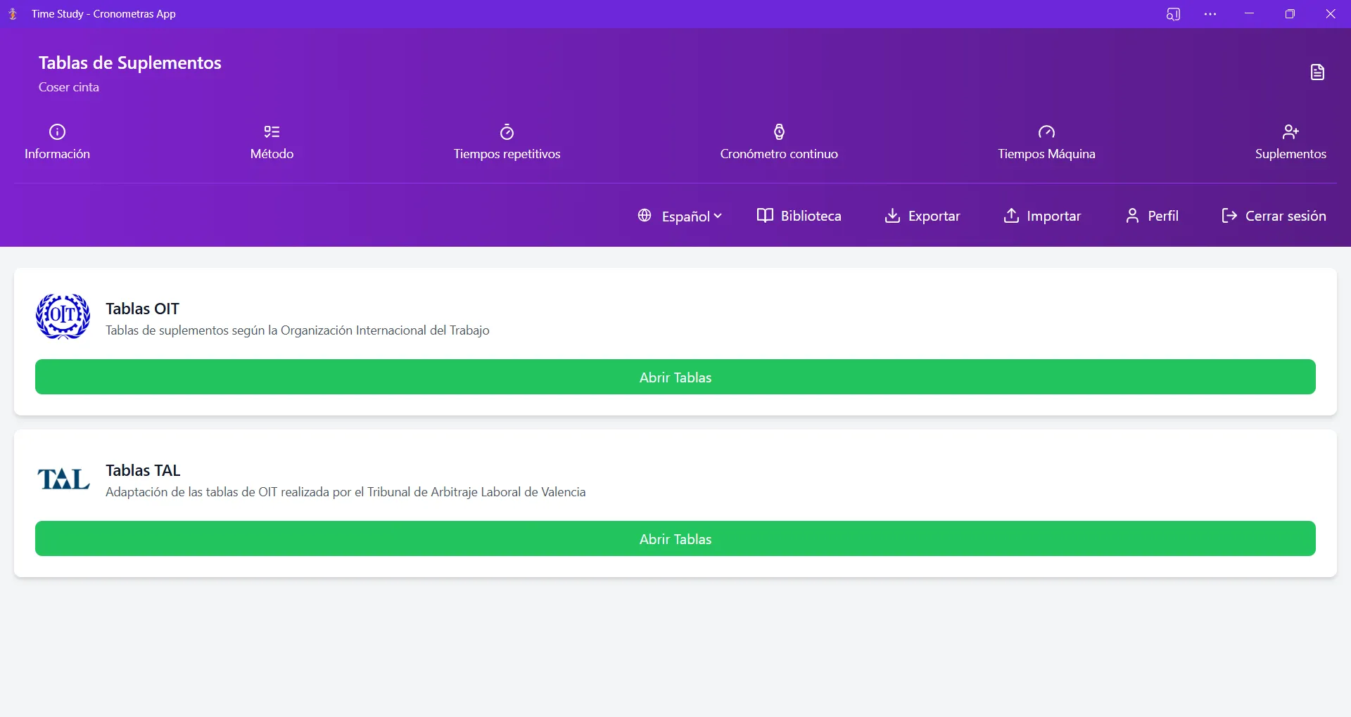 Sistemas de suplementos en software de cronometraje industrial