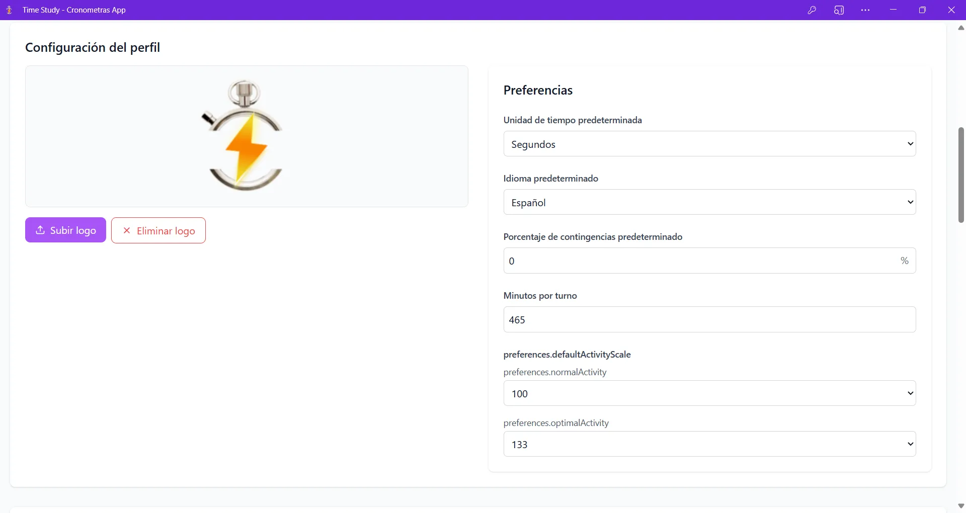 Configuración avanzada para estudios de tiempos profesionales en software de cronometraje industrial CRONOMETRAS